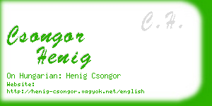 csongor henig business card